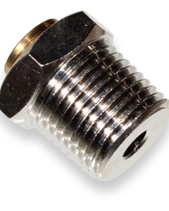 Transition piece 1/2"mx9.5mm PA pipe brass nickel-plated(NO)